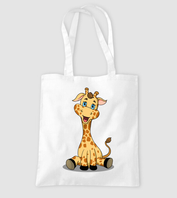 Cute giraffe model alb pe tricou