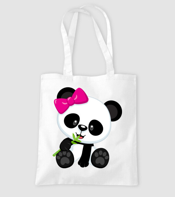cute panda girl model alb pe tricou