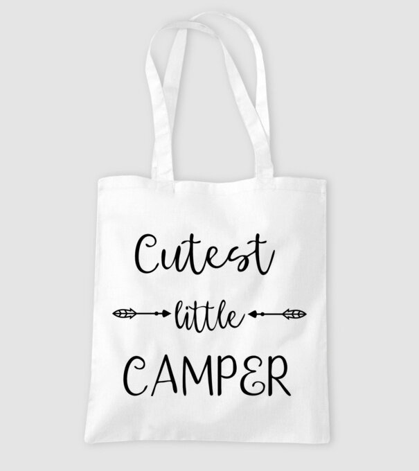 Cutest little camper model alb pe tricou