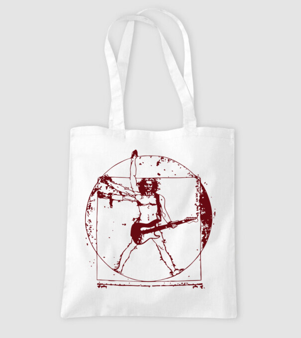 Davinci guitar model alb pe tricou