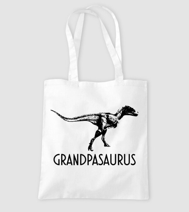 Familia de dinozauri Grandpasaurus model alb pe tricou