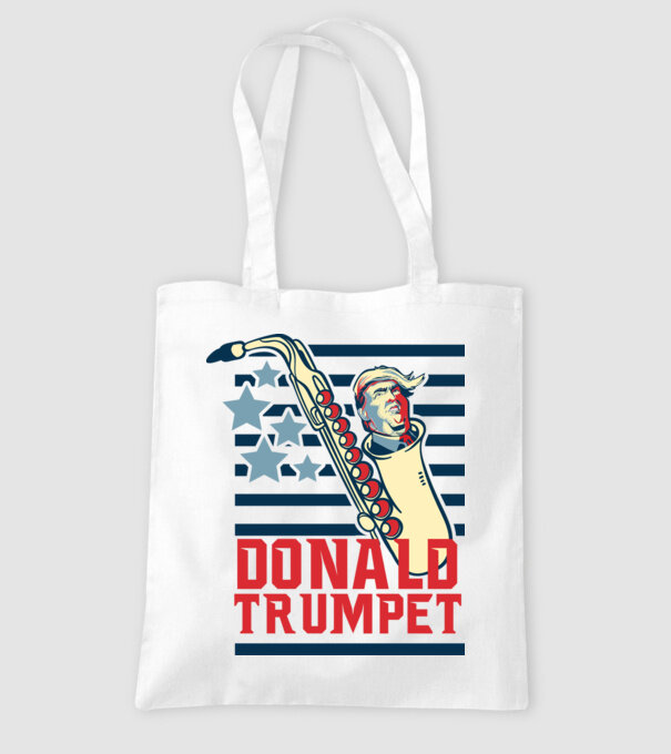 donald trumpet yoh model alb pe tricou