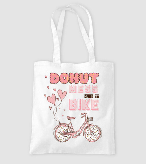 Donut mess with my bike model alb pe tricou