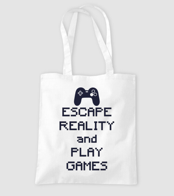 Escape reality model alb pe tricou