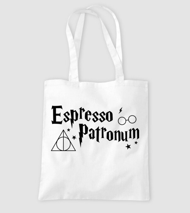 Espresso patronum model alb pe tricou