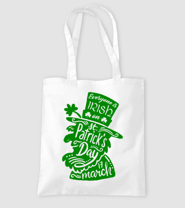 Everyone is irish leprechaun model alb pe tricou