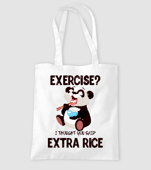 Exercise panda model alb pe tricou