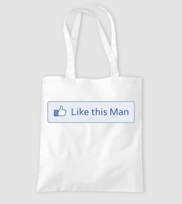 Like this man model alb pe tricou