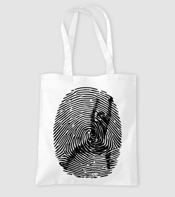 fingerprint model alb pe tricou