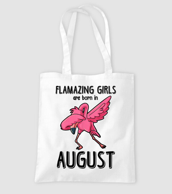 Flamazing girls are born in august black model alb pe tricou