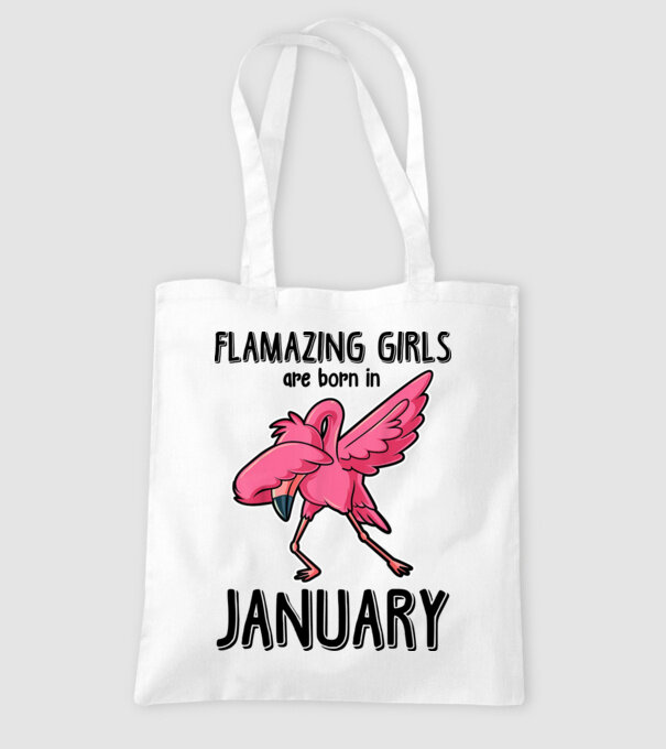 Flamazing girls are born in january black model alb pe tricou