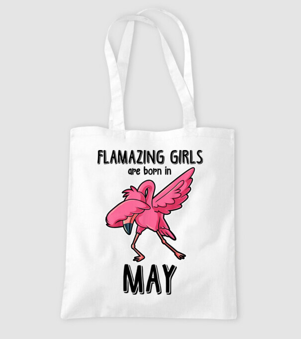 Flamazing girls are born in may black model alb pe tricou