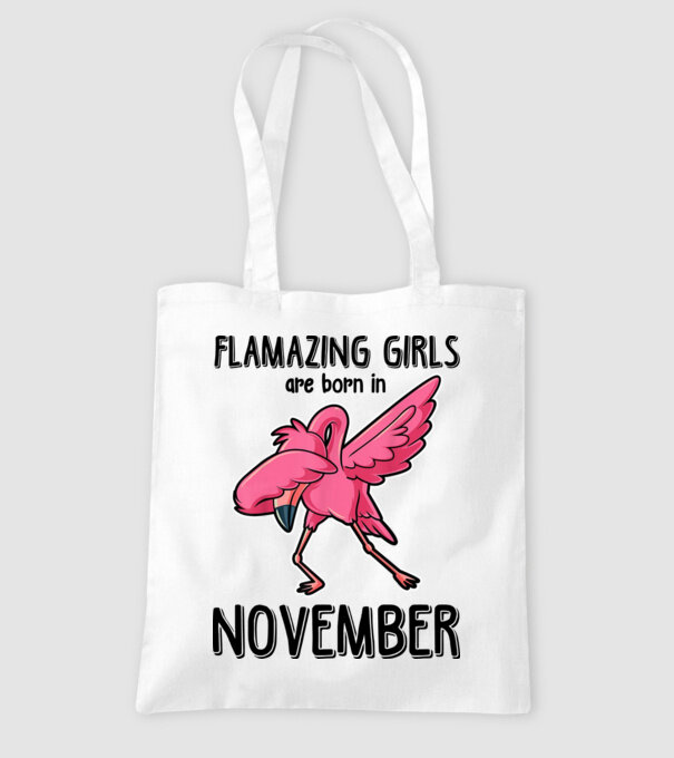 Flamazing girls are born in november black model alb pe tricou