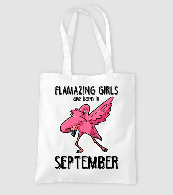 flamazing girls are born in september black model alb pe tricou