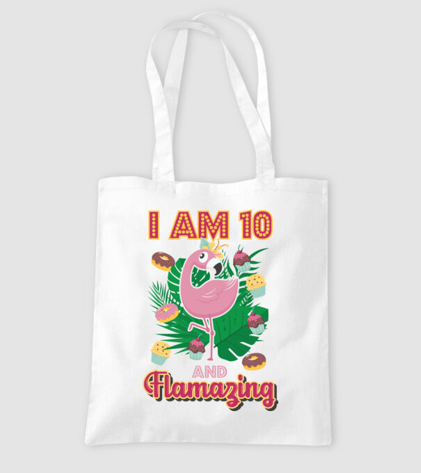 FLAMAZING Birthday 10 Years old model alb pe tricou
