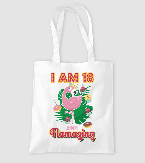 FLAMAZING Birthday 18 Years old model alb pe tricou
