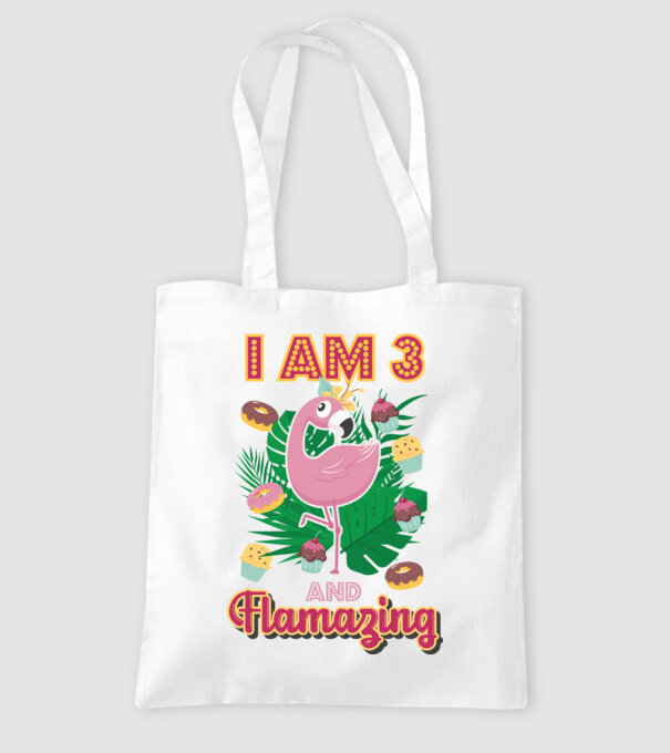 FLAMAZING Birthday 3 Years old model alb pe tricou