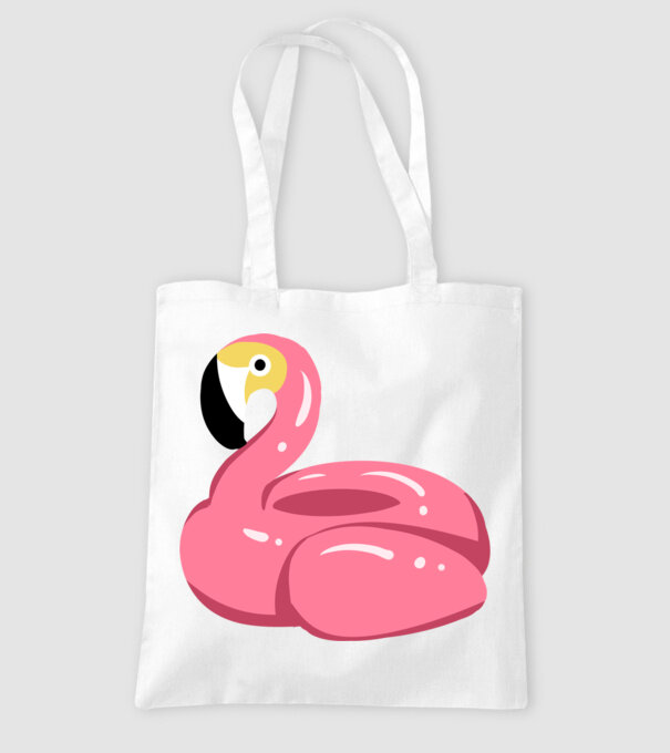 Flamingo colac de înot model alb pe tricou