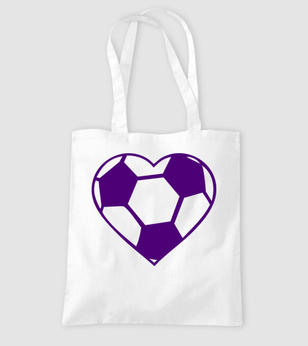inimă fotbal model alb pe tricou