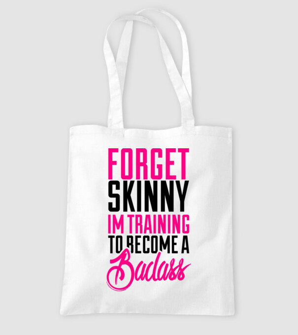 Forget Skinny model alb pe tricou
