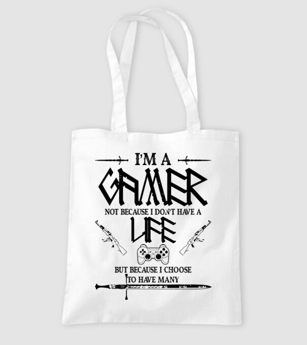 Gamer Life model alb pe tricou
