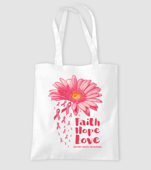 Gerbera faith hope love model alb pe tricou