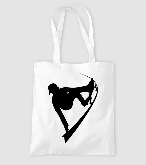 Skateboarder model alb pe tricou