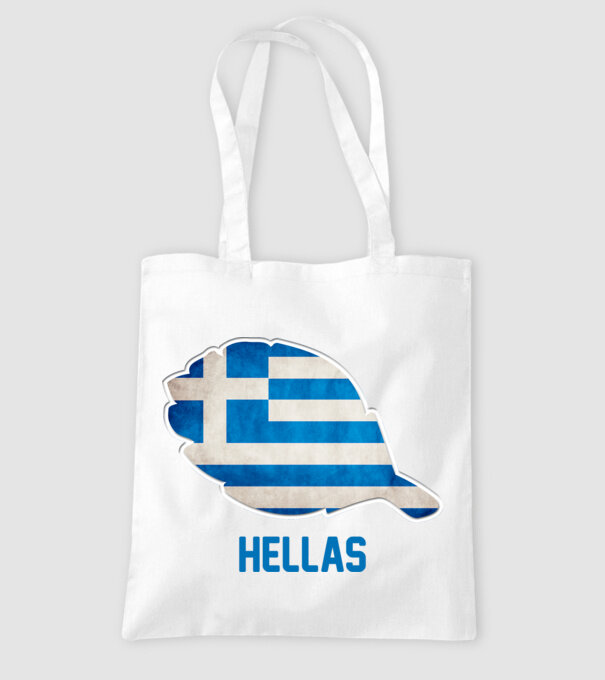 Steag grecesc model alb pe tricou
