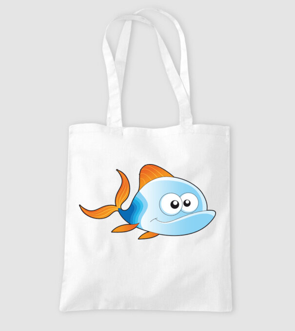 Fish model alb pe tricou