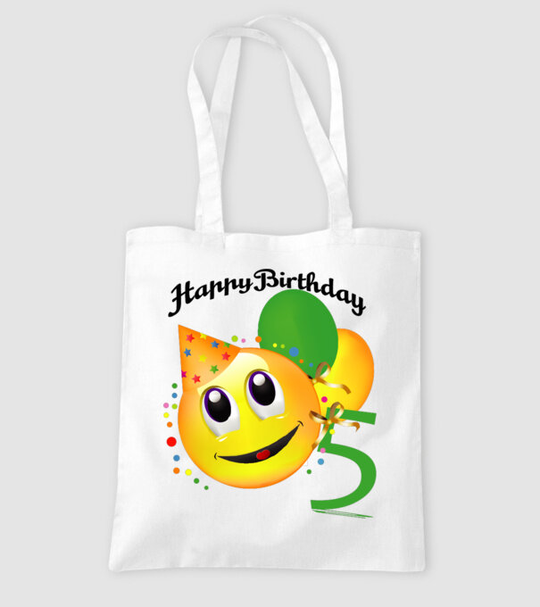 happy birthday 5th model alb pe tricou