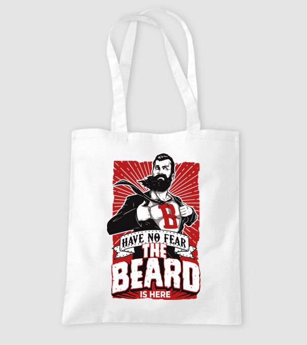 Have no fear the beard is here model alb pe tricou