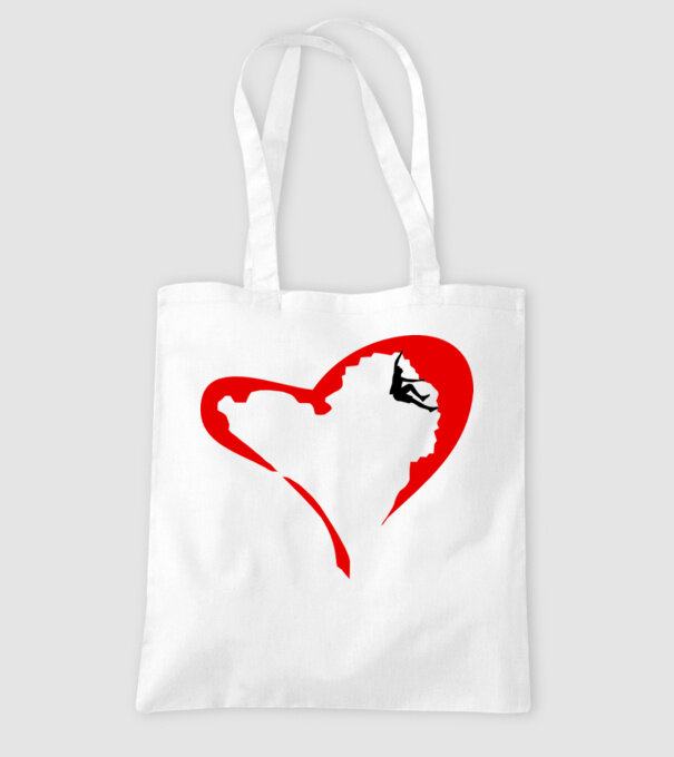 heartclimb model alb pe tricou