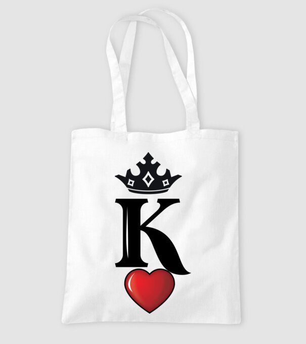 Cuplu HeartKing model alb pe tricou