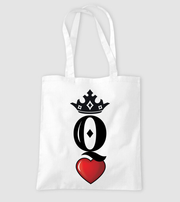 Cuplu HeartQueen model alb pe tricou
