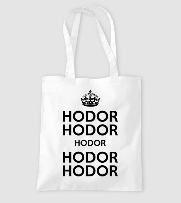 Hodor model alb pe tricou