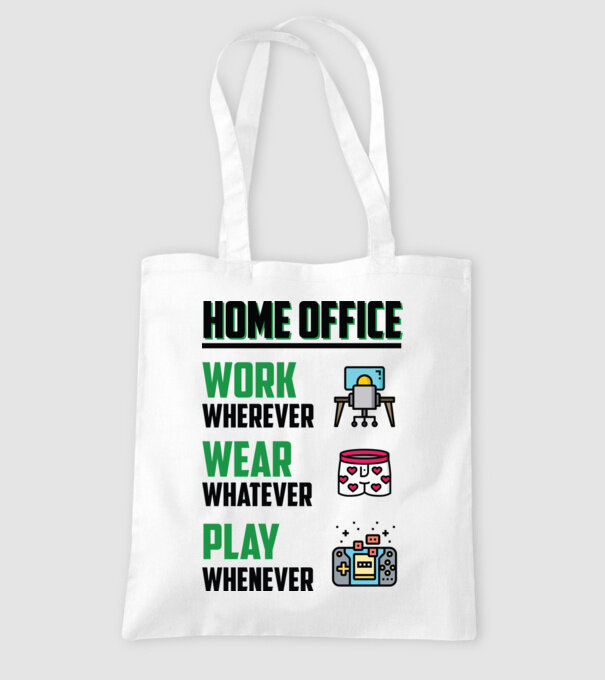 Home office model alb pe tricou