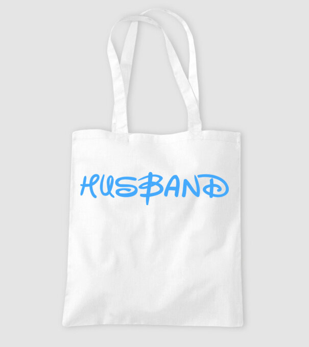 Husband model alb pe tricou