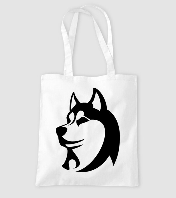 Husky model alb pe tricou