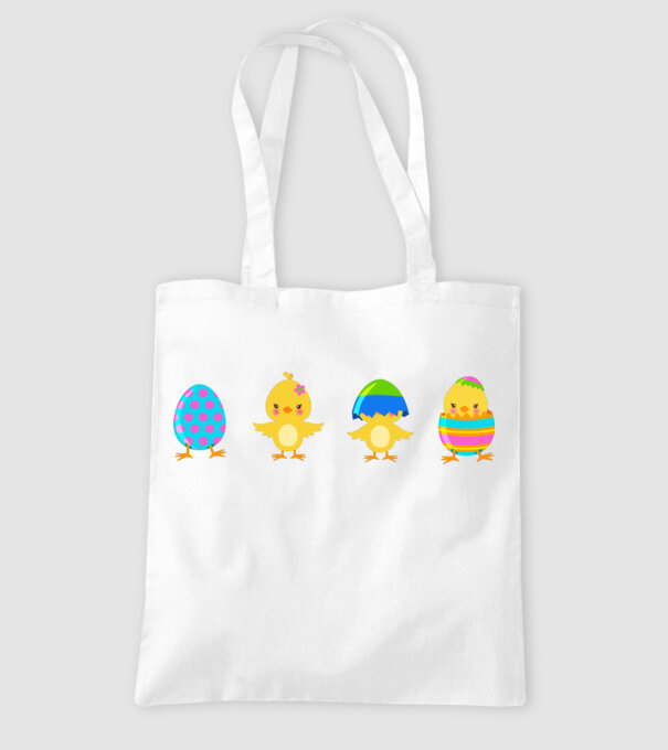 Paște numai pui model alb pe tricou