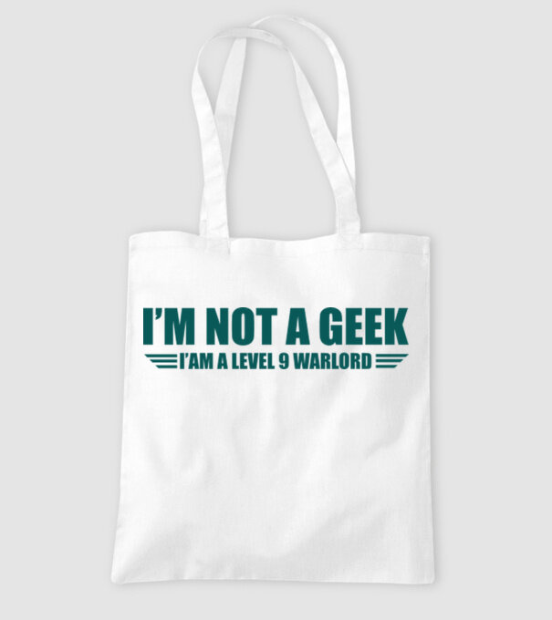 'I''m not a geek' model alb pe tricou