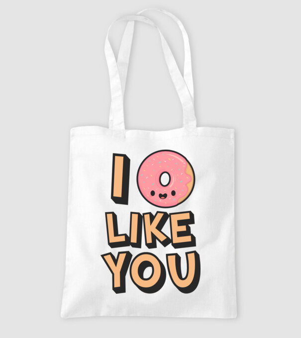 I donut like you model alb pe tricou