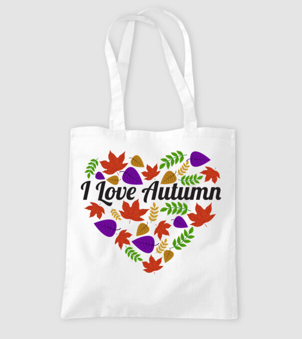 I love autumn model alb pe tricou