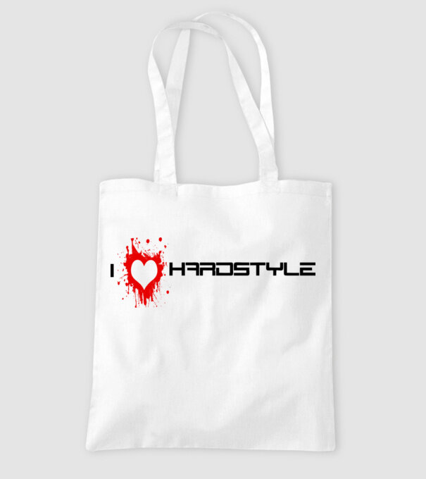 i love hardstyle model alb pe tricou