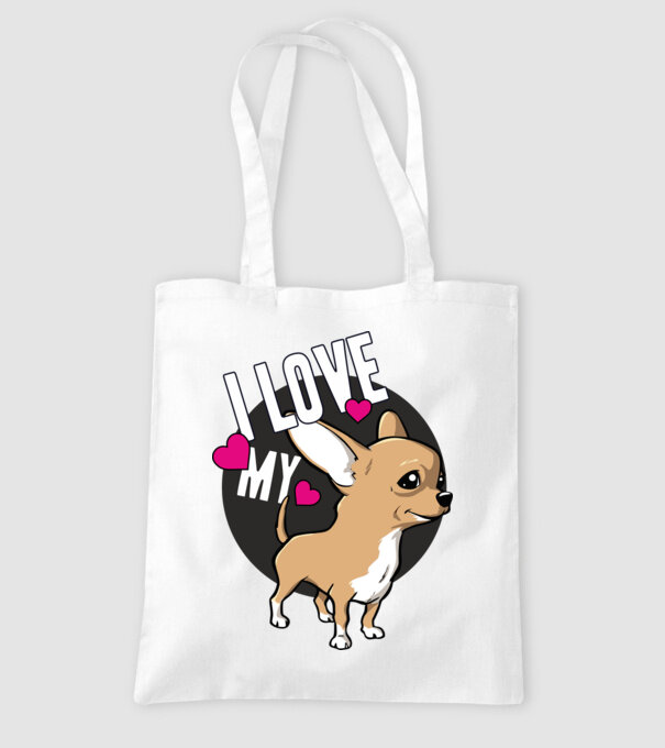 I love my Chihuahua model alb pe tricou