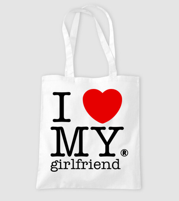 I love my Girlfriend model alb pe tricou