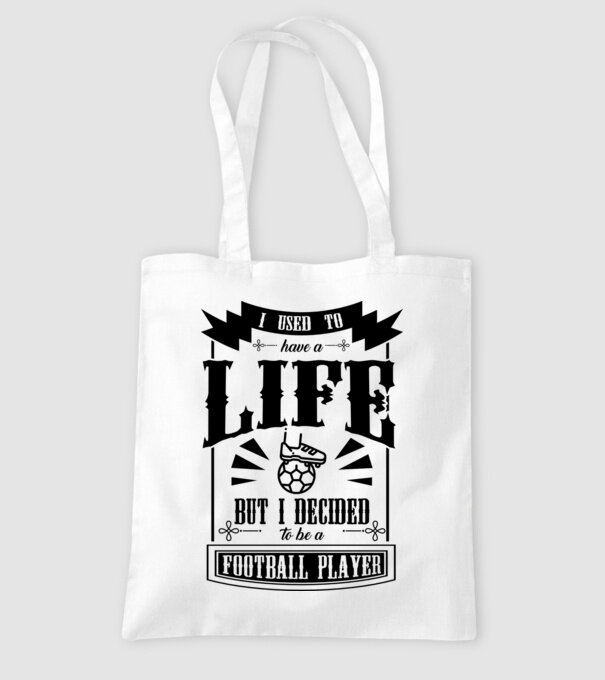 I used to have a life FOTBALIST model alb pe tricou
