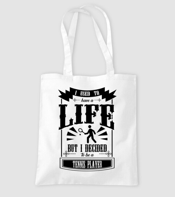 I used to have a life JUCĂTOR TENIS model alb pe tricou
