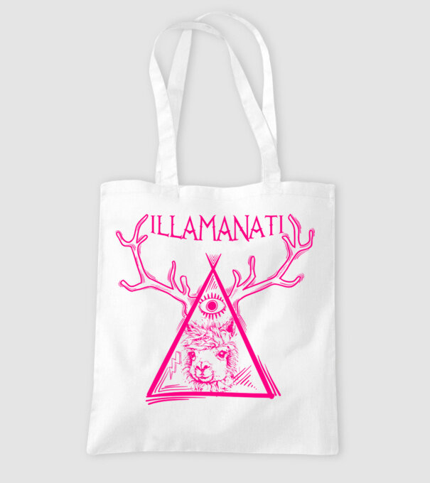 Illamanati model alb pe tricou