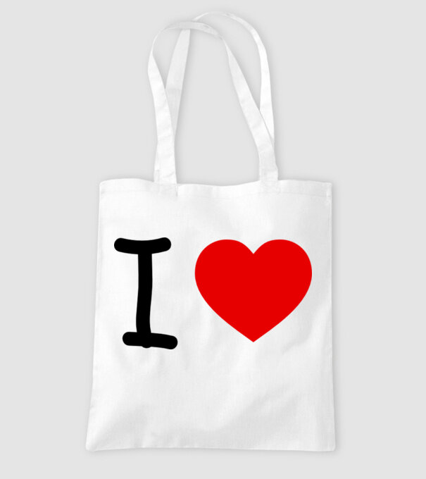 ilove model alb pe tricou