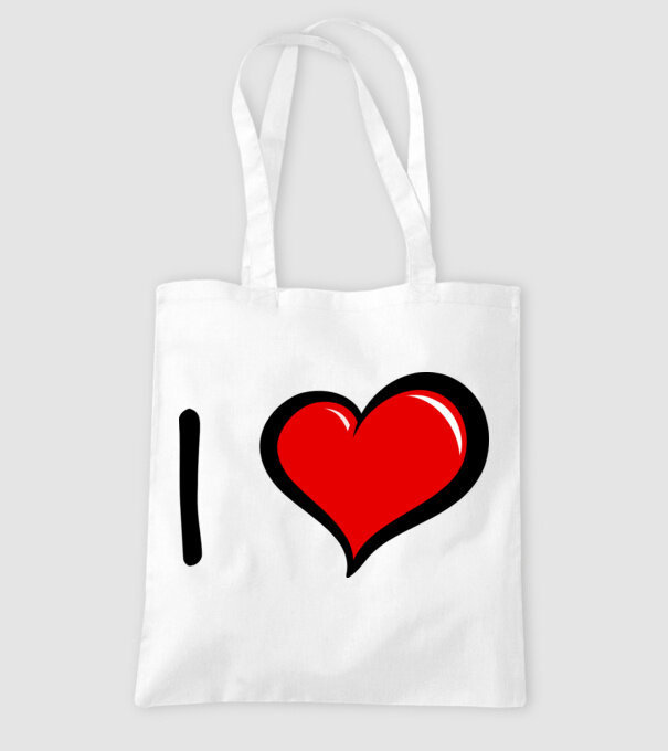 ilove model alb pe tricou